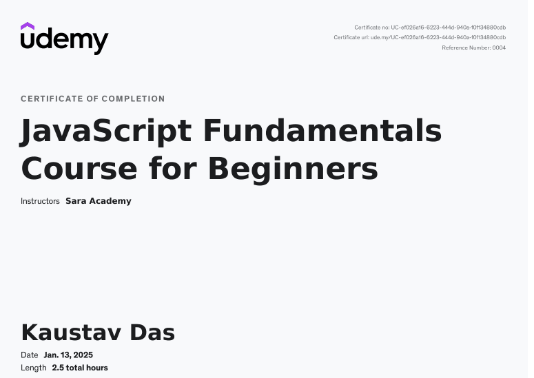 JavaScript Fundamentals Course for Beginners