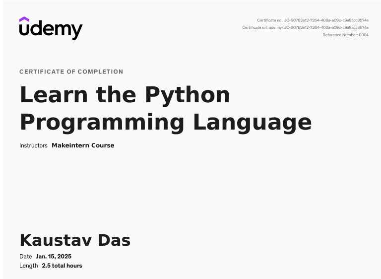Learn the Python Programming Language